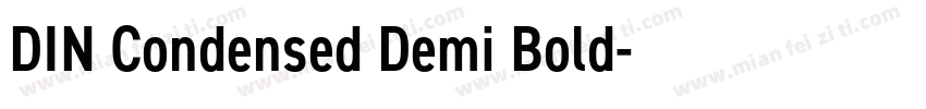 DIN Condensed Demi Bold字体转换